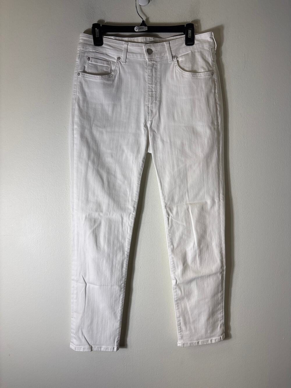 Mavi White Kathleen High-Rise Slim Boyfriend Sz 30/28